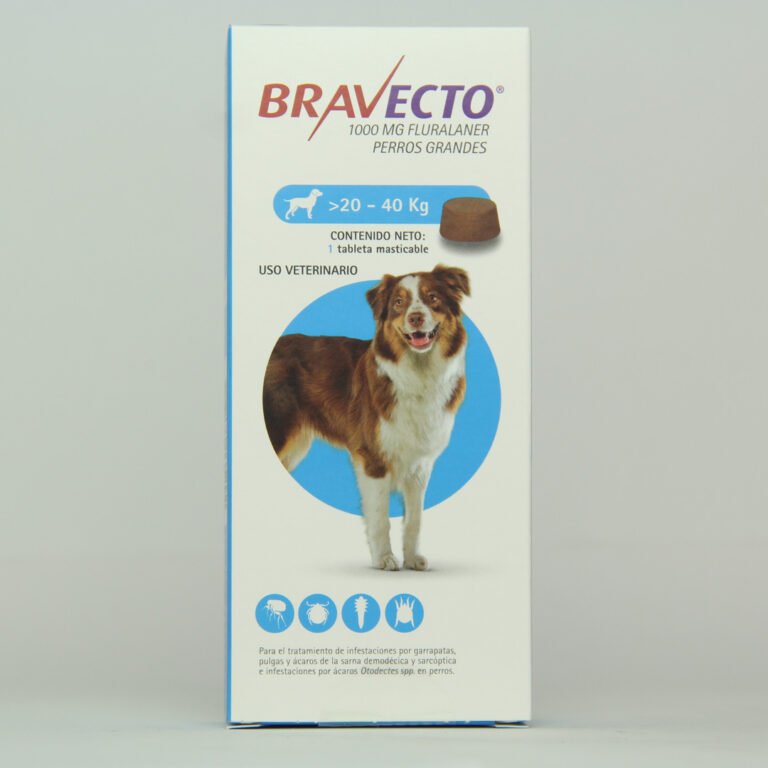 DESPARASITANTE PARA PERRO BRAVECTO 20 - 40 KG 1 TABLETA