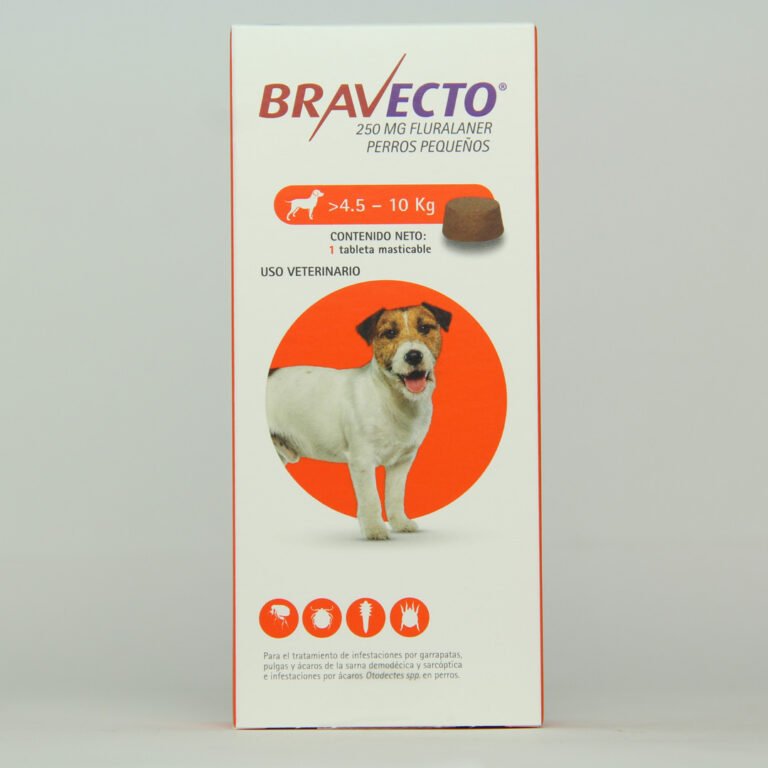 DESPARASITANTE PARA PERRO BRAVECTO 4.5 - 10 KG 1 TABLETA