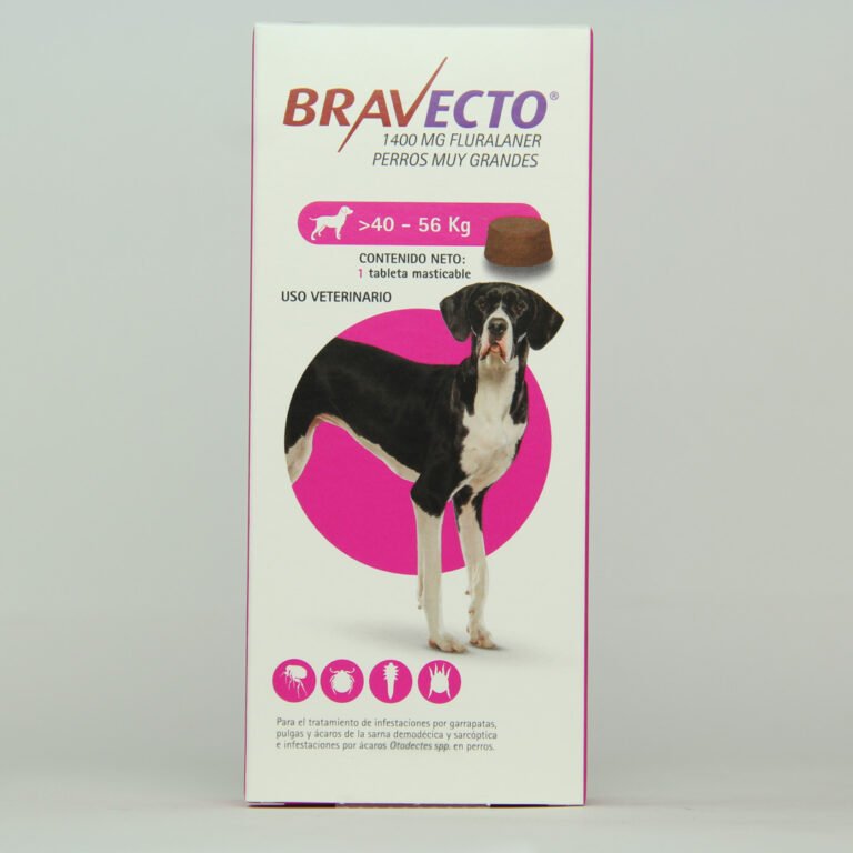 DESPARASITANTE PARA PERRO BRAVECTO 40 - 56 KG 1 TABLETA