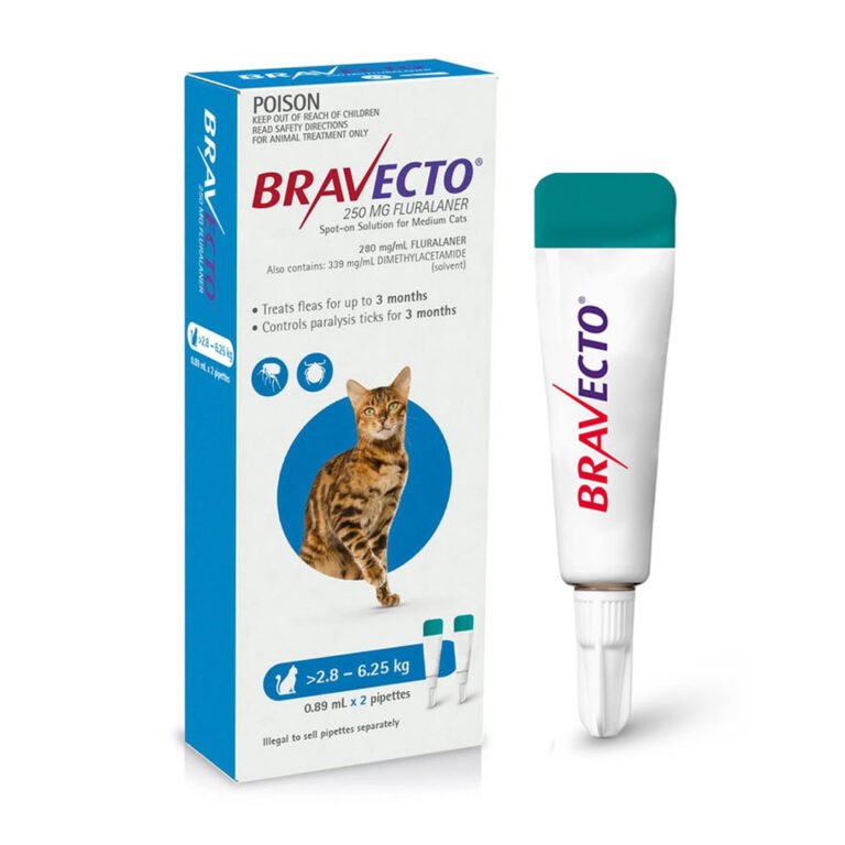 BRAVECTO SPOT ON CAT 2.8 - 6.25 KGS 1 PIPETA (AZUL)