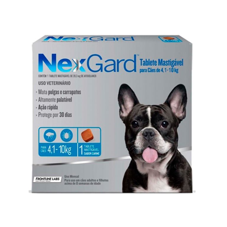 DESPARASITANTE NEXGARD PERRO M 4 - 10 KG 1 TAB