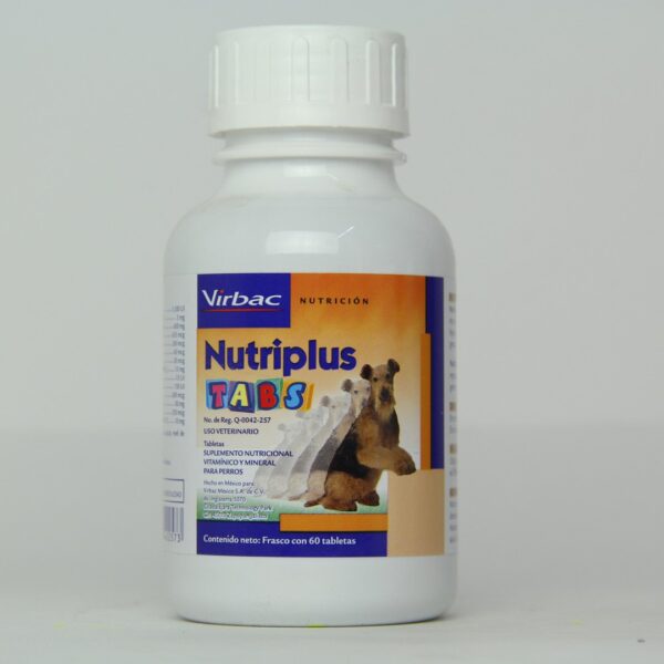 NUTRIPLUS TABS 60 TABS suplemento nutricional vitamínico y mineral para perros