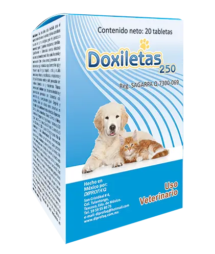 DOXILETAS 250 MG de 20 TABLETAS