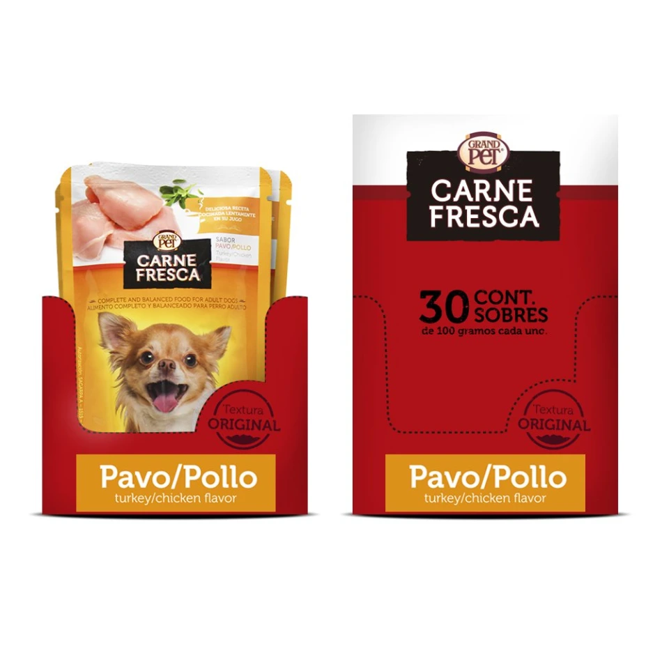 Alimento húmedo Pouch Para Perro sabor Pavo y Pollo 100 GR Medivet Puebla