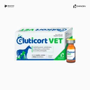 GLUTICOR VET INY 3 FRASCOS 2ML. Es un inyectable antiinflamatorio, inmunosupresor y antialérgico para uso felino, canino y equino. Medivet Puebla